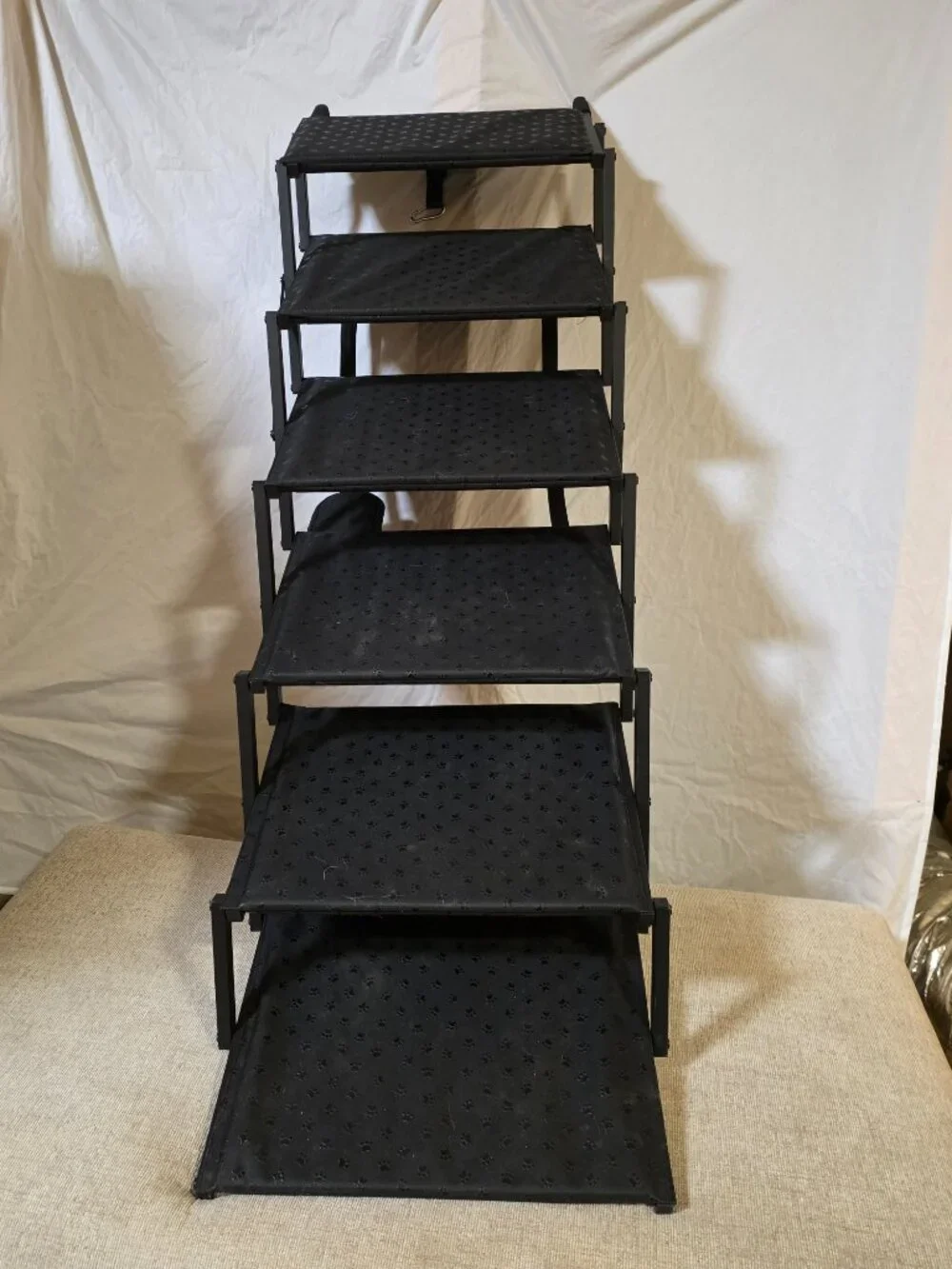 Extra wide dog stairs for vehicle - foldable 6 step stairs